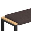 vidaXL Coj&iacute;n de banco Tela Marr&oacute;n Oscuro Profundidad 35 cm