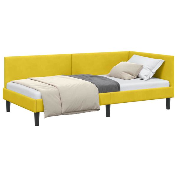vidaXL Estructura de cama en esquina Amarillo 100 cm x 200 cm