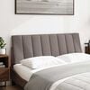 vidaXL Cabecero de cama acolchado Hanko tela gris taup&eacute; 140 cm