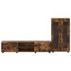 vidaXL Conjunto de mueble de TV con caj&oacute;n FLORIN Roble ahumado