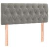 vidaXL Cama box spring con colch&oacute;n terciopelo gris claro 120x190 cm