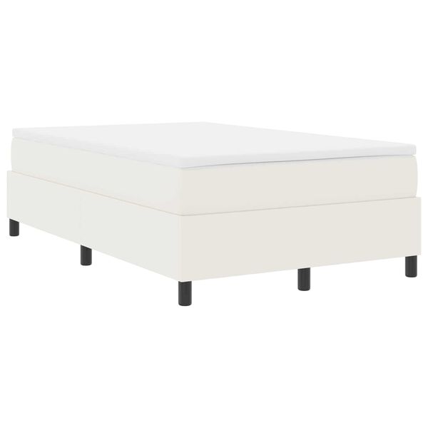 vidaXL Cama de plataforma Crema 120 x 200 cm tela