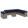 vidaXL Set sof&aacute;s de jard&iacute;n con cojines 12 piezas rat&aacute;n sint&eacute;tico gris