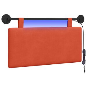 vidaXL Cabecero colgante Rojo Naranja Tela de Pana