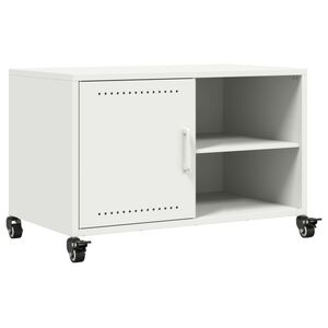 vidaXL Mueble de TV acero blanco 68x39x43,5 cm