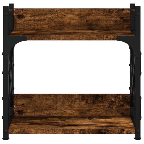 vidaXL Soporte de impresora 2 niveles roble ahumado 40x20x40 cm