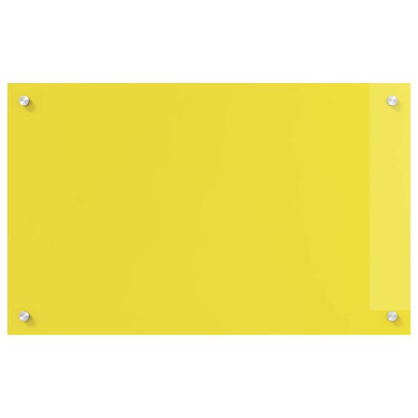 vidaXL Salpicadero de cocina Amarillo 80 x 50 cm vidrio templado