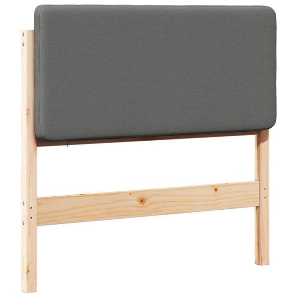 vidaXL Cabecero tapizado con cabecera Marr&oacute;n y Gris Claro 80 cm