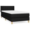 vidaXL Cama box spring con colch&oacute;n tela negro 80x200 cm