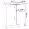 vidaXL Aparadores 2 uds madera contrachapada blanco 60x30x70 cm