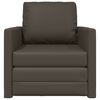vidaXL Sof&aacute; cama 60cm Gris Cuero artificial