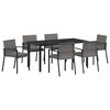 vidaXL Conjunto de Comedor de Jard&iacute;n 7 uds. Gris