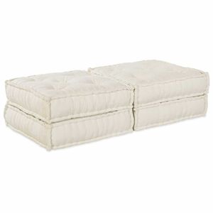 vidaXL Unidad de Sof&aacute; Modular 2 uds. Tela Crema 140 x 70 x 36 cm