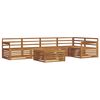 vidaXL Conjunto de sof&aacute;s de exterior 6 uds. Natural