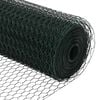 vidaXL Poste de Valla Verde 25 x 1,6 m (malla de 25 mm) Acero y PVC