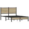 vidaXL Estructura de cama sin colch&oacute;n metal roble Sonoma 120x190 cm