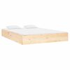 vidaXL Estructura de cama doble sin colchón madera maciza 120x190 cm