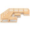 vidaXL Juego de muebles de jard&iacute;n 11 piezas madera maciza de pino