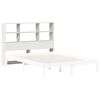 vidaXL Cabecero de cama almacenaje madera maciza pino blanco 140 cm