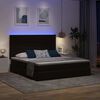 vidaXL Cama con tira de luces LED Negro 180 x 200 cm Terciopelo