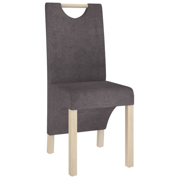 vidaXL Sillas de comedor 6 unidades tela gris taupe