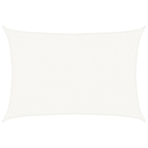 vidaXL Toldo de vela rectangular HDPE 4x6 m blanco