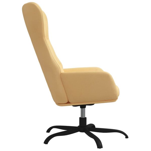 vidaXL Sill&oacute;n de relax de cuero sint&eacute;tico de ante color crema