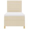 vidaXL Cama tipo Box Spring con colch&oacute;n Crema 80 x 200 cm tela