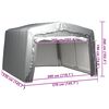 vidaXL Carpa de almacenamiento acero gris 370x370 cm