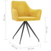 vidaXL Sillas de comedor 2 unidades terciopelo amarillo