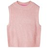 vidaXL Chaleco infantil de punto rosa claro 104
