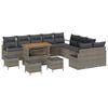vidaXL Conjunto de sof&aacute; de jard&iacute;n 14 uds. 13-N&uacute;mero de plazas Gris