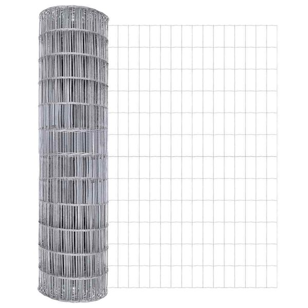 vidaXL Cerca Euro Plateado 1 x 10 m