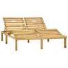 vidaXL Tumbona doble y cojines madera pino impregnada azul