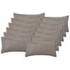 vidaXL Funda de almohada 12 uds. HOUTEN Gris Claro 40 x 80 cm Boucl&eacute;