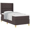 vidaXL Cama tipo Box Spring Marr&oacute;n Oscuro 100 x 200 cm tela