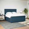 vidaXL Cama box spring con colch&oacute;n terciopelo azul oscuro 180x200 cm
