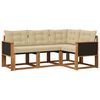 vidaXL Conjunto de sof&aacute;s de exterior 4 uds. Natural y Beige