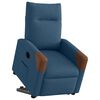 vidaXL Sillón eléctrico reclinable elevable de tela azul