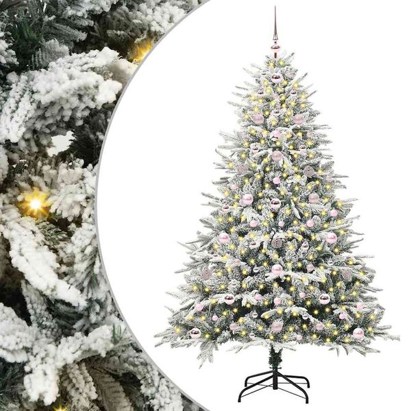 vidaXL &Aacute;rbol de Navidad Artificial Pre-iluminado con Juego de Bolas