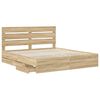vidaXL Estructura de cama Roble Sonoma 180 x 200 cm Madera Ingenieril