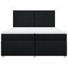 vidaXL Cama box spring con colch&oacute;n tela negro 200x200 cm