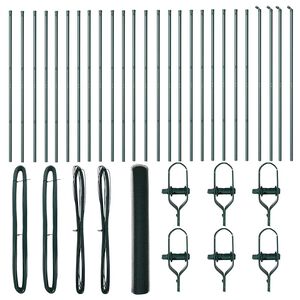 vidaXL Poste de Valla Verde