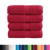 vidaXL Toallas de mano premium SOLUND 4 unidades, color rojo, 30 x 30 cm, 600 g/m&sup2;