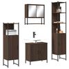 vidaXL Set de muebles ba&ntilde;o 4 pzas madera contrachapada roble marr&oacute;n