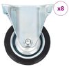 vidaXL Ruedas fijas 8 unidades 75 mm