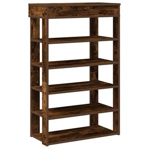 vidaXL Zapatero madera de ingenier&iacute;a roble ahumado 60x30x98 cm