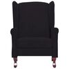 vidaXL Sill&oacute;n reclinable de tela negro