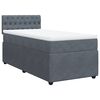 vidaXL Cama box spring con colchón terciopelo gris oscuro 90x190 cm