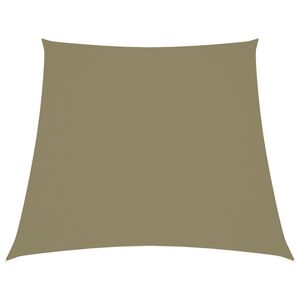 vidaXL Toldo de vela trapezoidal de tela oxford beige 2/4x3 m